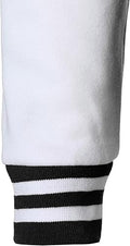 Ribbed cuff detail of Black & White Varsity Letterman Jacket