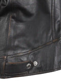 Dodge Women’s Brown Leather Jacket with button