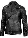 Men’s Black Biker Leather Jacket – Slim Fit Motorcycle Style | Livra – Genuine Leather Jacket | Livra Jackets