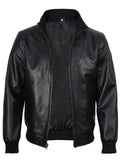 Men’s Black Bomber Leather Jacket – Classic Slim Fit Style | Livra Jackets – Genuine Leather Jacket | Livra Jackets