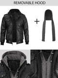 Men’s Black Hooded Leather Jacket – Casual Streetwear Style | Livra Jackets – Genuine Leather Jacket | Livra Jackets