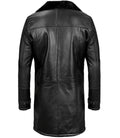 Men’s Black Winter Shearling Coat – Back Design