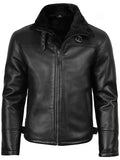 Men’s Black Shearling Leather Jacket – Warm Lined Classic Style | Livra Jackets – Genuine Leather Jacket | Livra Jackets