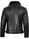 Men’s Black Shearling Leather Jacket – Warm Lined Classic Style | Livra Jackets – Genuine Leather Jacket | Livra Jackets