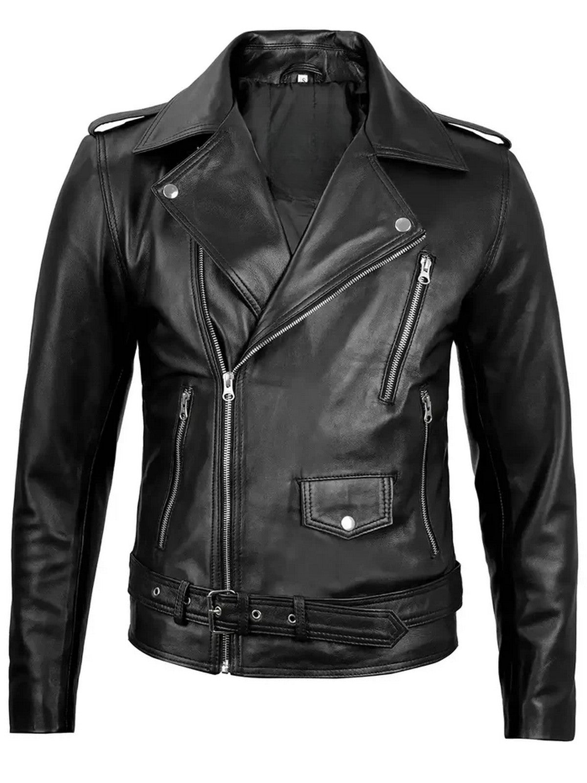 Men’s Black Leather Biker Jacket | Livra Jackets