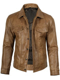 Men’s Camel Leather Jacket – Tan Brown Slim Fit Classic | Livra Jackets – Genuine Leather Jacket | Livra Jackets