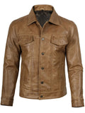Men’s Camel Leather Jacket – Tan Brown Slim Fit Classic | Livra Jackets – Genuine Leather Jacket | Livra Jackets