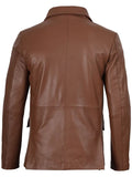 Men’s Cognac Brown Leather Blazer – Two Button Slim Fit | Livra Jackets – Genuine Leather Jacket | Livra Jackets