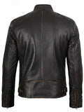 Men’s Dark Brown Leather Jacket – Classic Slim Fit Moto Style | Livra Jackets – Genuine Leather Jacket | Livra Jackets