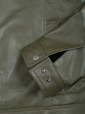 Men’s Olive Green Leather Jacket – Slim Fit Classic Style | Livra – Genuine Leather Jacket | Livra Jackets