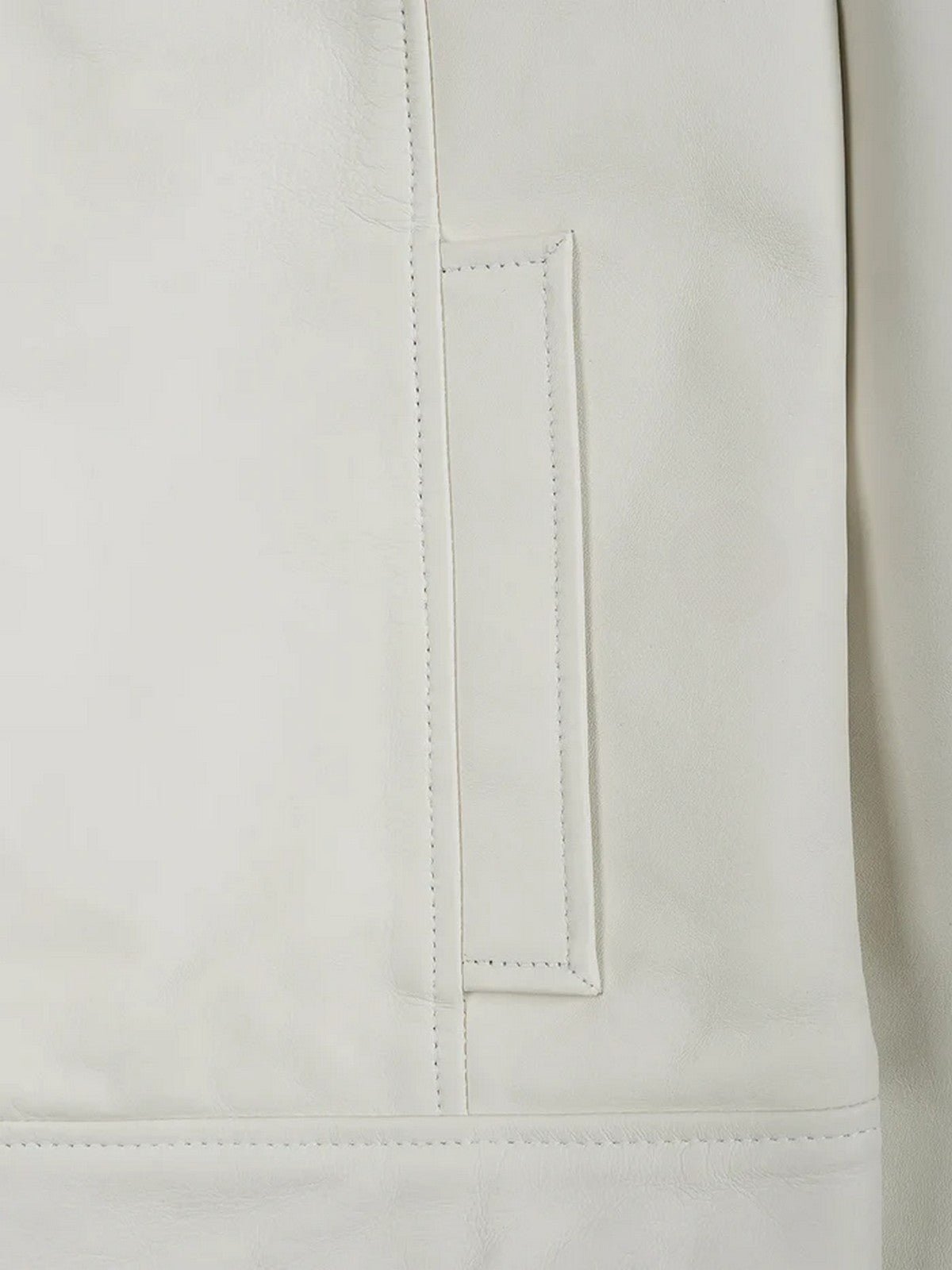 Men’s White Leather Jacket – Slim Fit Classic Style | Livra – Genuine Leather Jacket | Livra Jackets