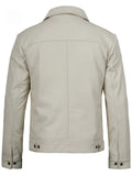 Men’s White Leather Jacket – Slim Fit Classic Style | Livra – Genuine Leather Jacket | Livra Jackets