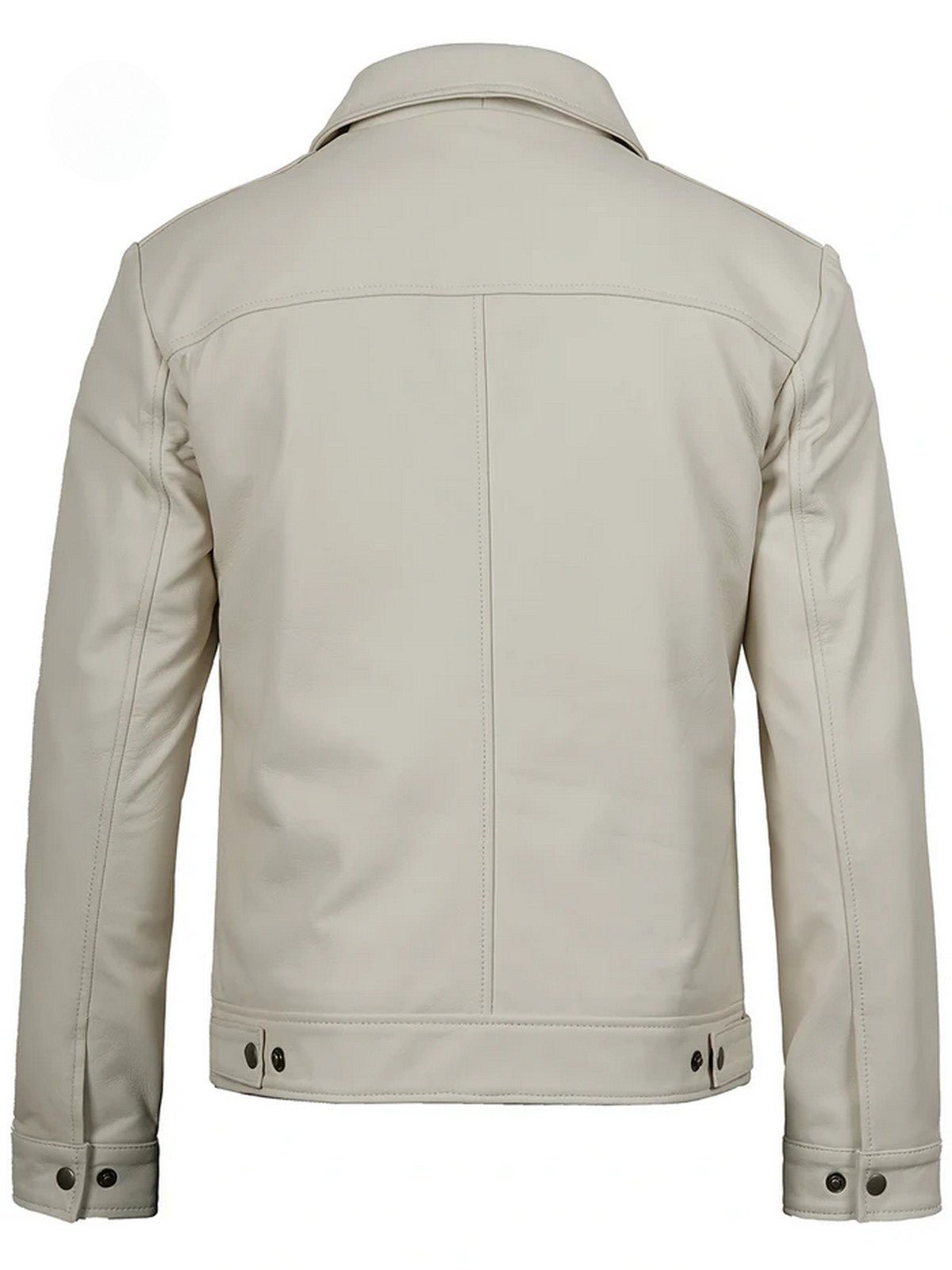 Men’s White Leather Jacket – Slim Fit Classic Style | Livra – Genuine Leather Jacket | Livra Jackets