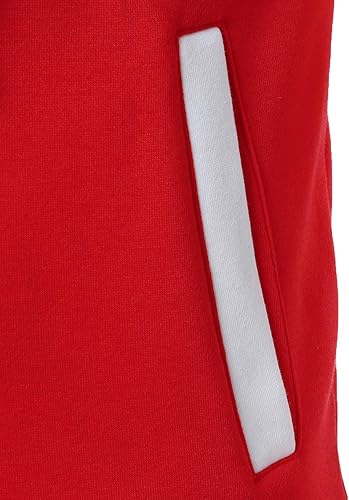 Red & White Hooded Varsity Jacket – Baseball Letterman | Livra Jackets – Genuine Leather Jacket | Livra Jackets