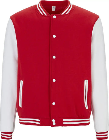 Red & White Varsity Jacket – Classic Baseball Letterman | Livra Jackets – Genuine Leather Jacket | Livra Jackets