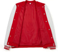 Red & White Varsity Jacket – Classic Baseball Letterman | Livra Jackets – Genuine Leather Jacket | Livra Jackets