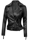 Women’s Black Biker Leather Jacket – Classic Moto Style – Genuine Leather Jacket | Livra Jackets