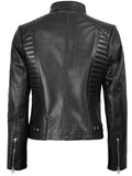 Women’s Black Biker Leather Jacket – Slim Fit Moto Style | Livra Jackets – Genuine Leather Jacket | Livra Jackets