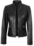 Women’s Black Biker Leather Jacket – Slim Fit Moto Style | Livra Jackets – Genuine Leather Jacket | Livra Jackets