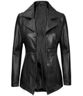 Women’s Black Leather Blazer – Classic Coat Style – Genuine Leather Jacket | Livra Jackets