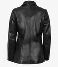 Women’s Black Leather Blazer Jacket – Two Button Classic | Livra Jackets – Genuine Leather Jacket | Livra Jackets