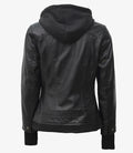 Women’s Black Leather Jacket Back Design