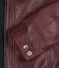 Women’s Maroon Biker Leather Jacket – Quilted Real Leather | Livra Jackets – Genuine Leather Jacket | Livra Jackets