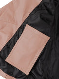 Inner Pocket of Women’s Pink Leather Jacket