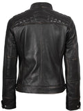 Women’s Rub Off Brown Quilted Biker Leather Jacket – Real Leather | Livra Jackets – Genuine Leather Jacket | Livra Jackets